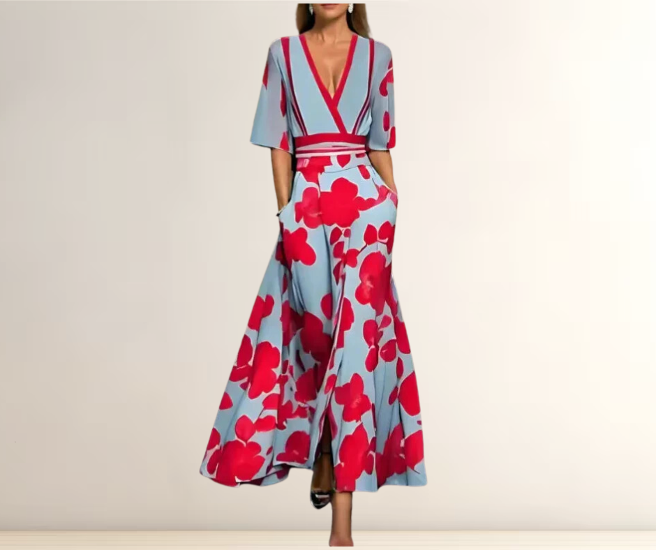 LUNA™ - ELEGANTES LEICHTES KLEID MIT ÄRMELN
