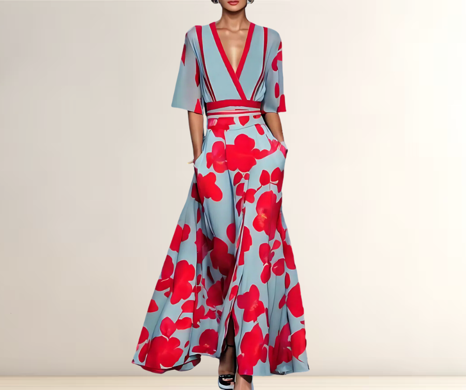 LUNA™ - ELEGANTES LEICHTES KLEID MIT ÄRMELN