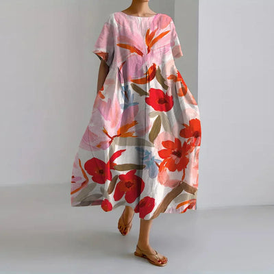 ISLA™ - Sommer V-Ausschnitt Kleid mit Blumenmuster -