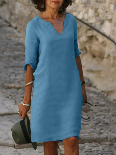 Beatrice™ - Elegantes Beatrice-Kleid mit erhabenem V-Ausschnitt