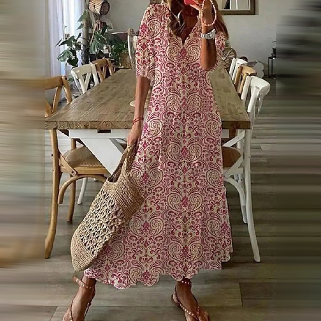 Capucine™ – Maxi-Boho-Kleid mit elegantem Retro-Charme