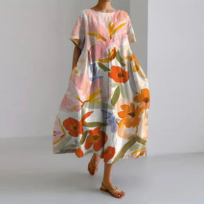 ISLA™ - Sommer V-Ausschnitt Kleid mit Blumenmuster -