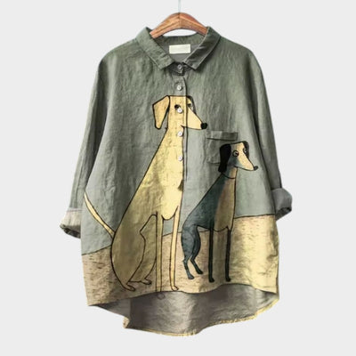 PALMIRO | Oversize-Shirt mit Hundedesign