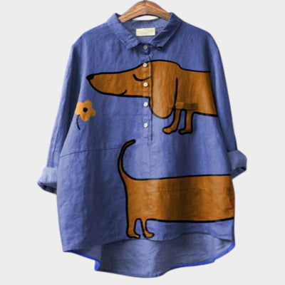 PALMIRO | Oversize-Shirt mit Hundedesign