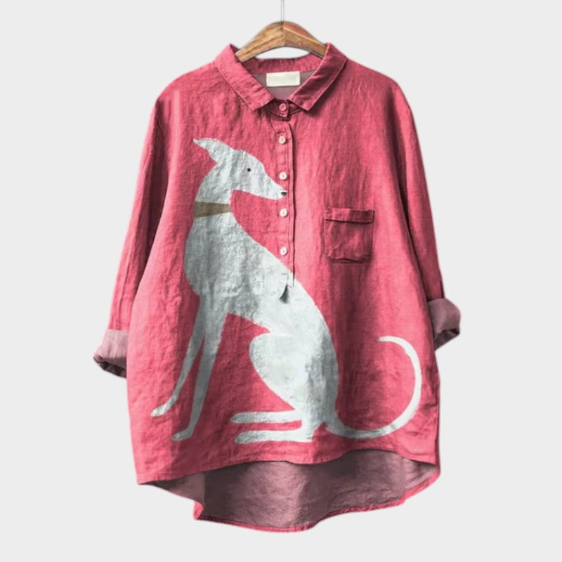 PALMIRO | Oversize-Shirt mit Hundedesign