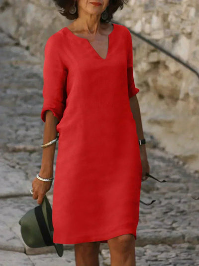Beatrice™ - Elegantes Beatrice-Kleid mit erhabenem V-Ausschnitt
