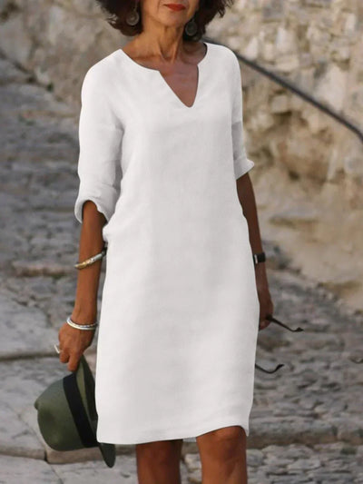 Beatrice™ - Elegantes Beatrice-Kleid mit erhabenem V-Ausschnitt