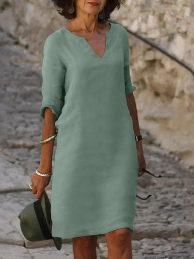 Beatrice™ - Elegantes Beatrice-Kleid mit erhabenem V-Ausschnitt