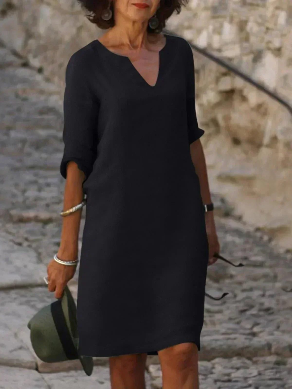 Beatrice™ - Elegantes Beatrice-Kleid mit erhabenem V-Ausschnitt