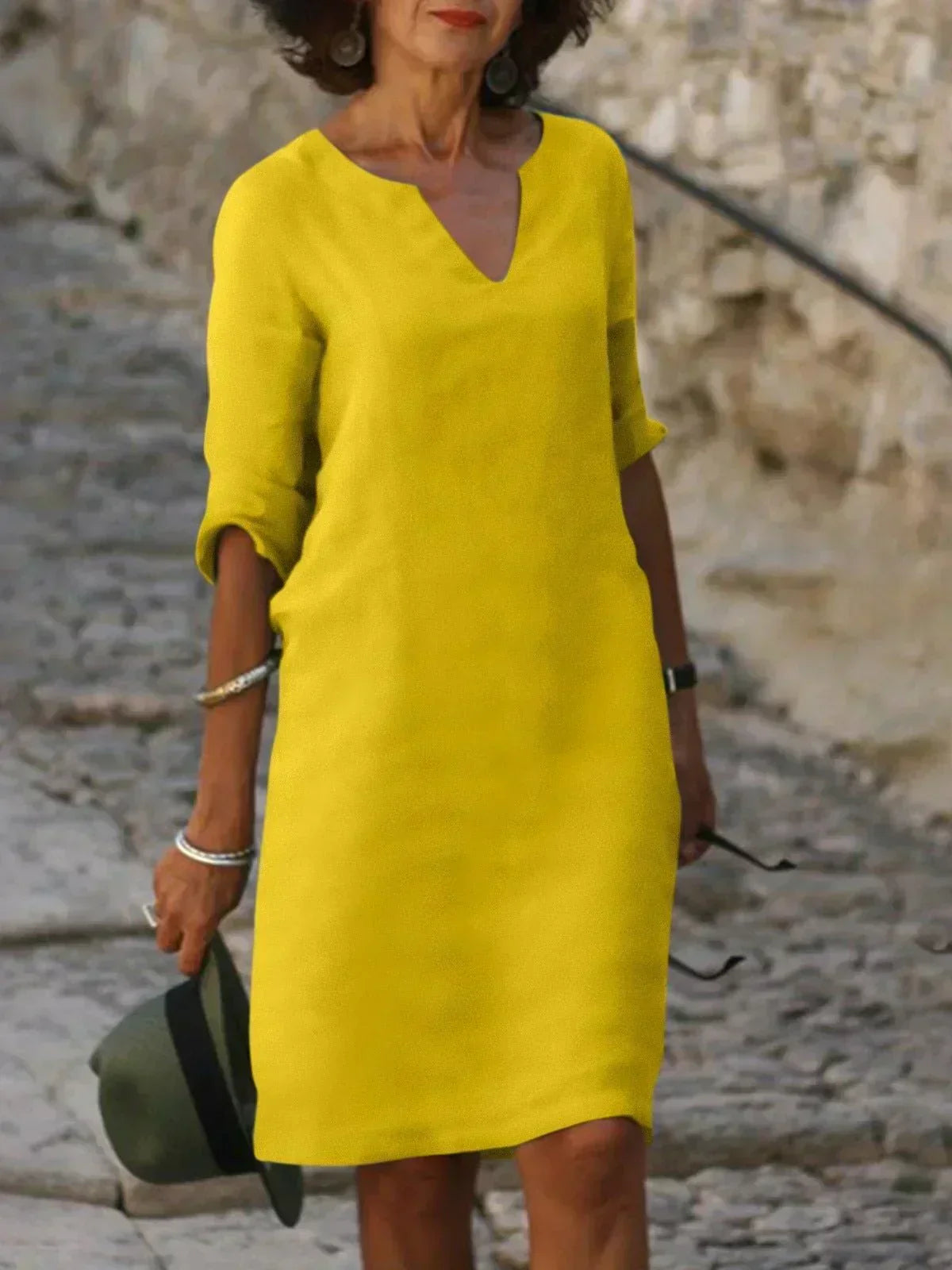 Beatrice™ - Elegantes Beatrice-Kleid mit erhabenem V-Ausschnitt