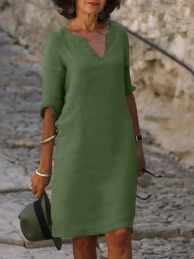 Beatrice™ - Elegantes Beatrice-Kleid mit erhabenem V-Ausschnitt